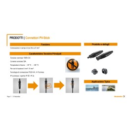 PV-Stick SET di Connettori MC4 maschio femmina, solare/fotovoltaico innesto diretto Weidmüller PV-STICK 1422030000